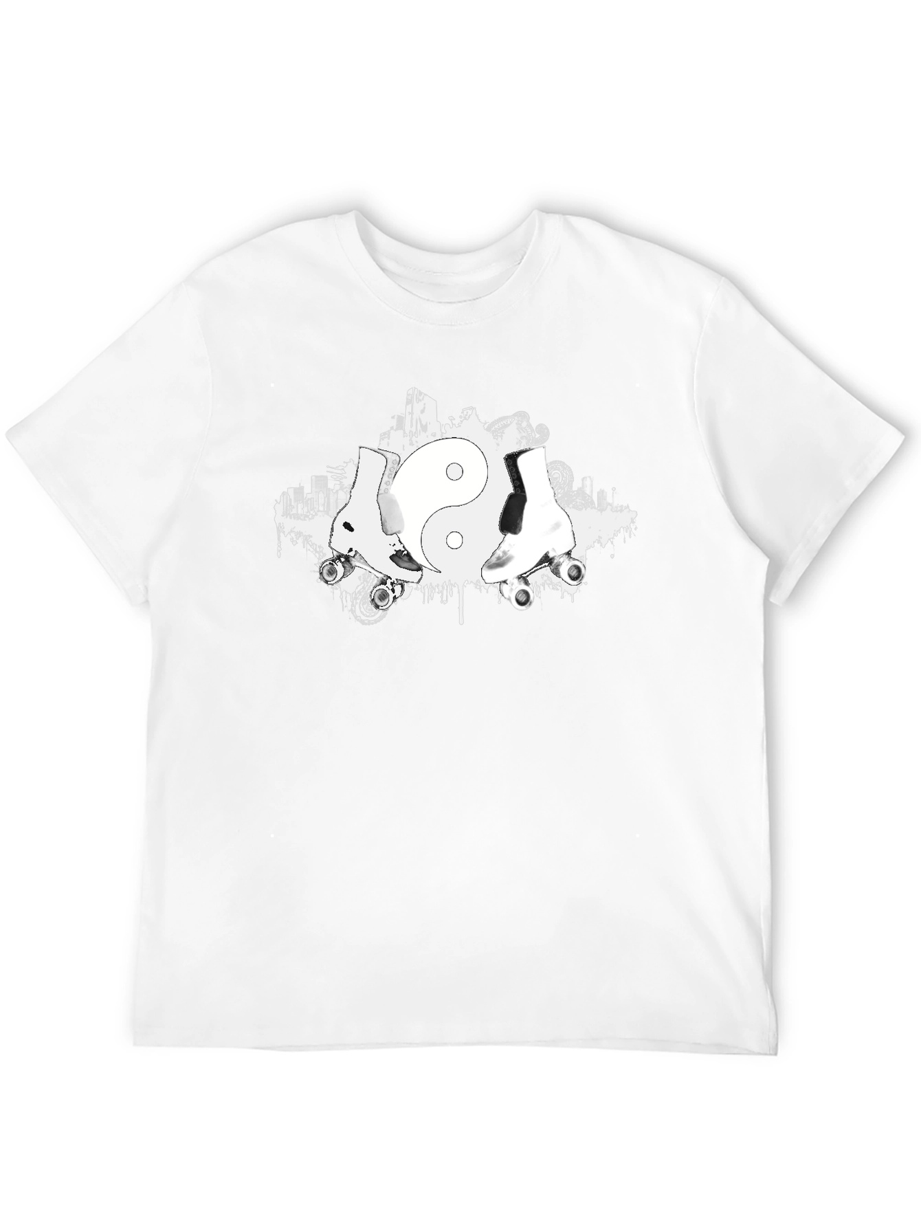 Yin Yang Roller Skate Graphic T-Shirt