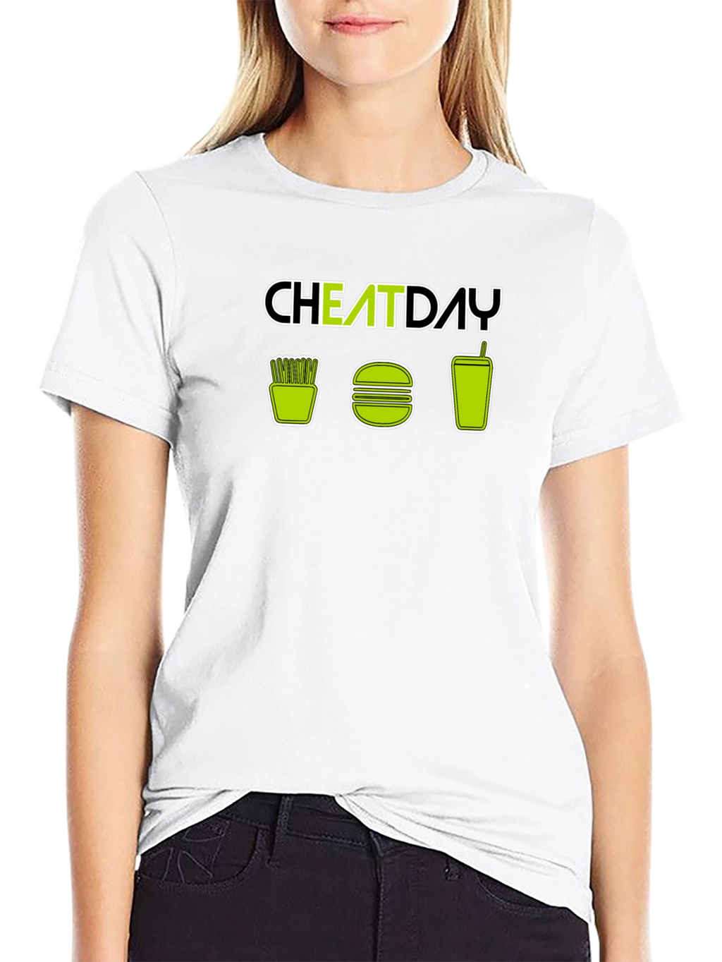 Cheat Day T-Shirt - Fries Burger Soda Design
