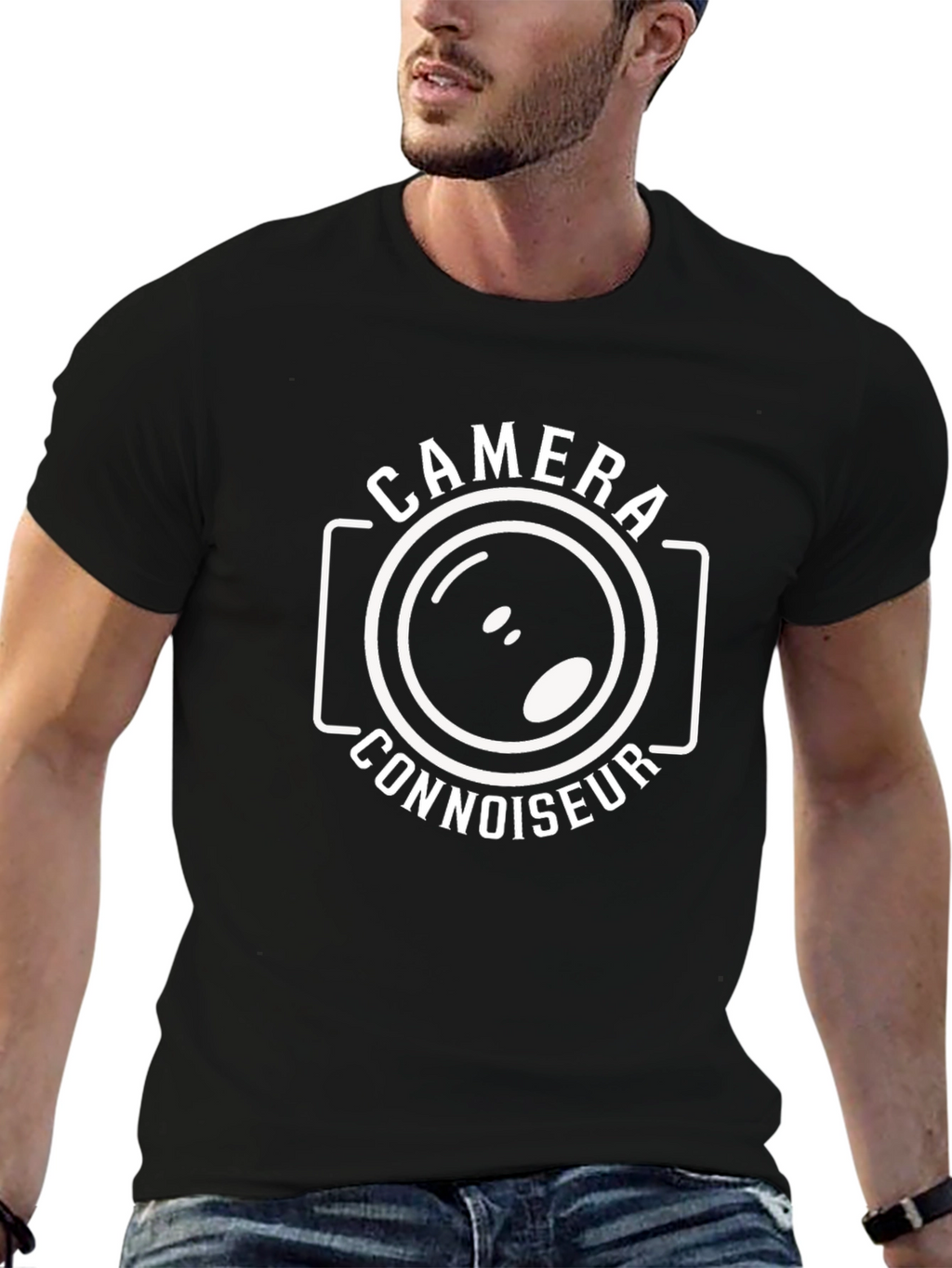 Camera Connoisseur Graphic T-Shirt - Black