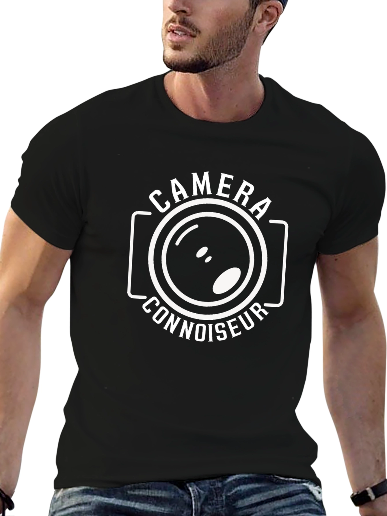 Camera Connoisseur Graphic T-Shirt - Black
