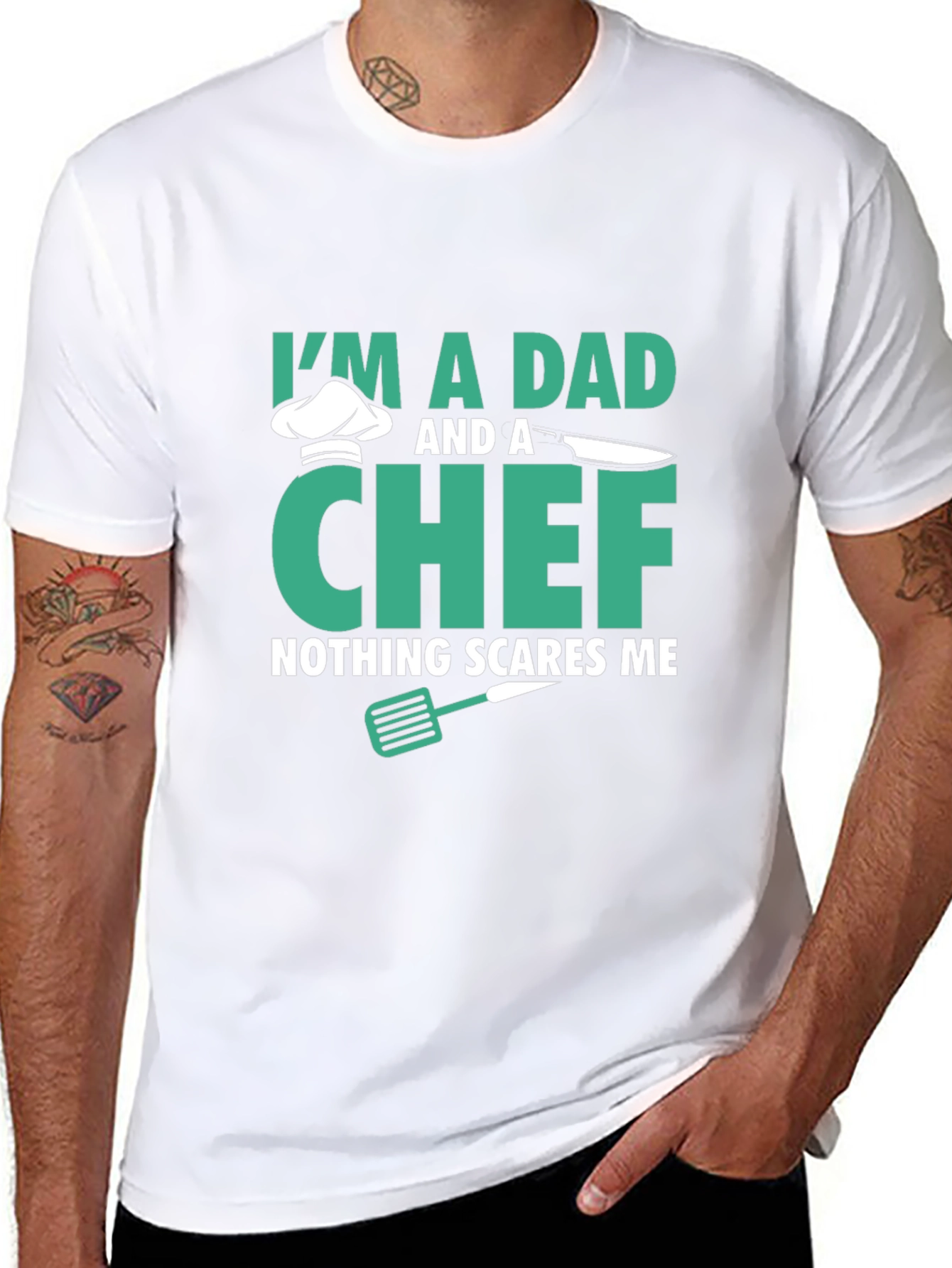 Dad & Chef T-Shirt - Nothing Scares Me