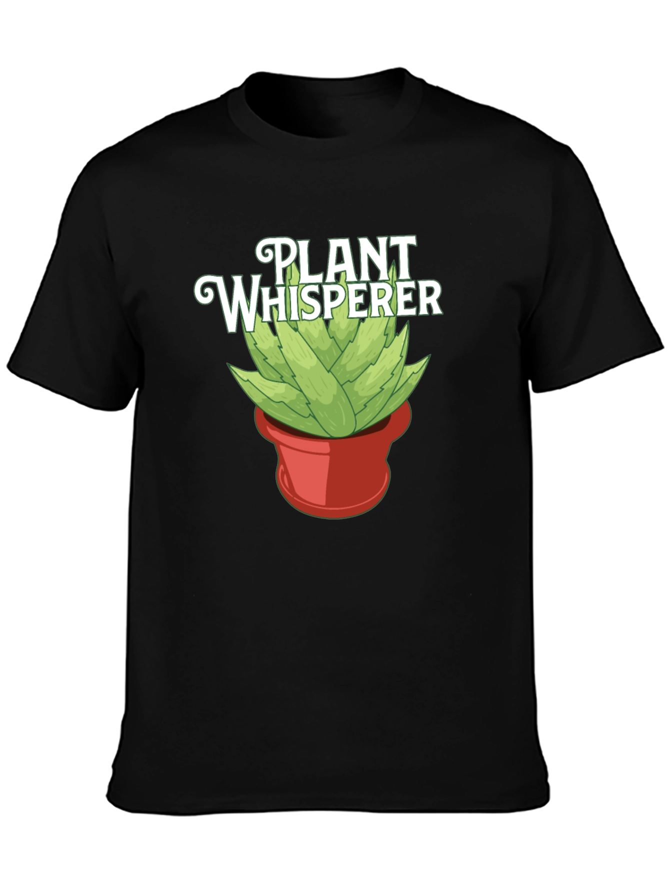 Plant Whisperer Graphic Tee - Black Cotton