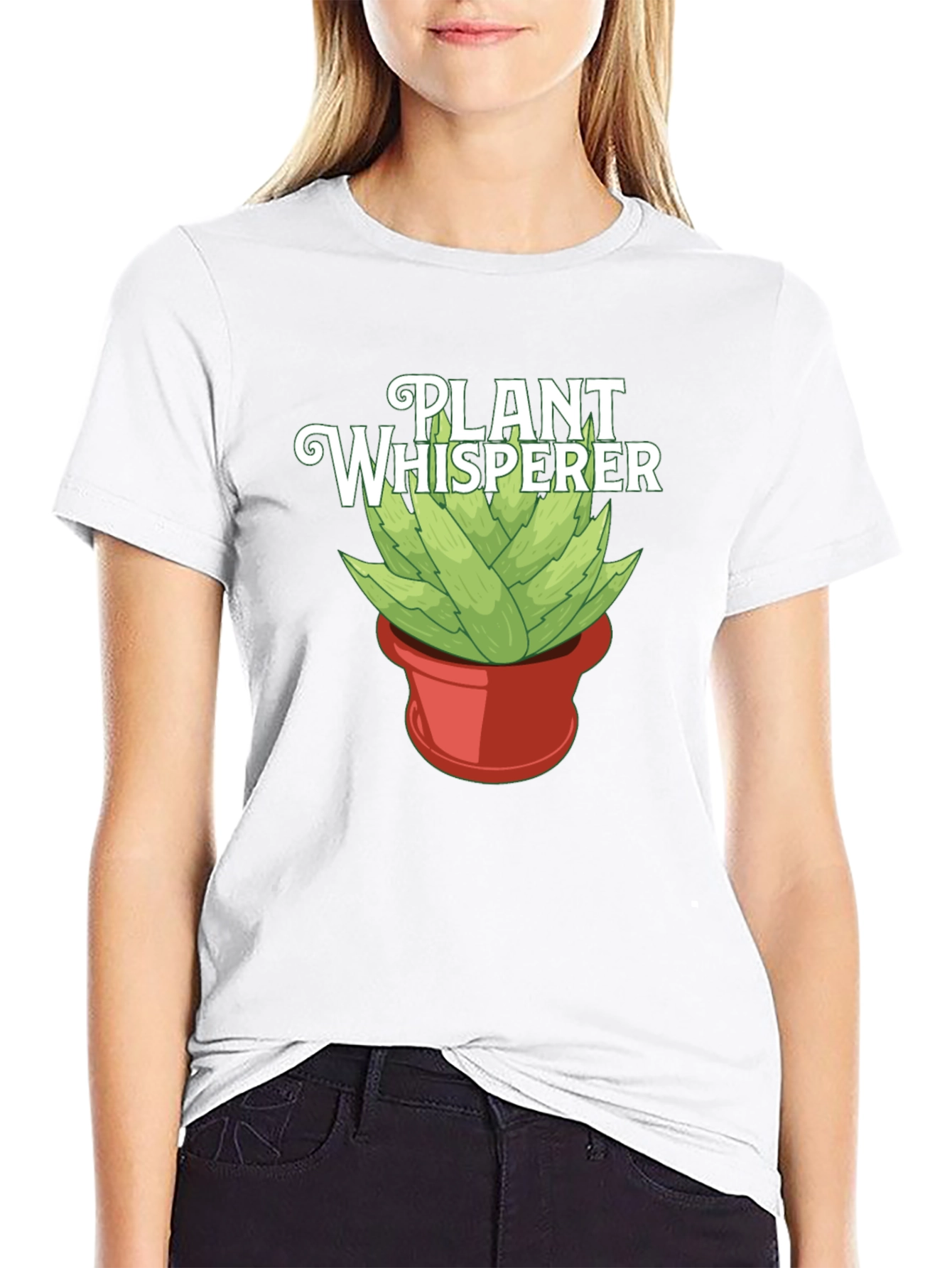 Plant Whisperer Graphic Tee - Black Cotton