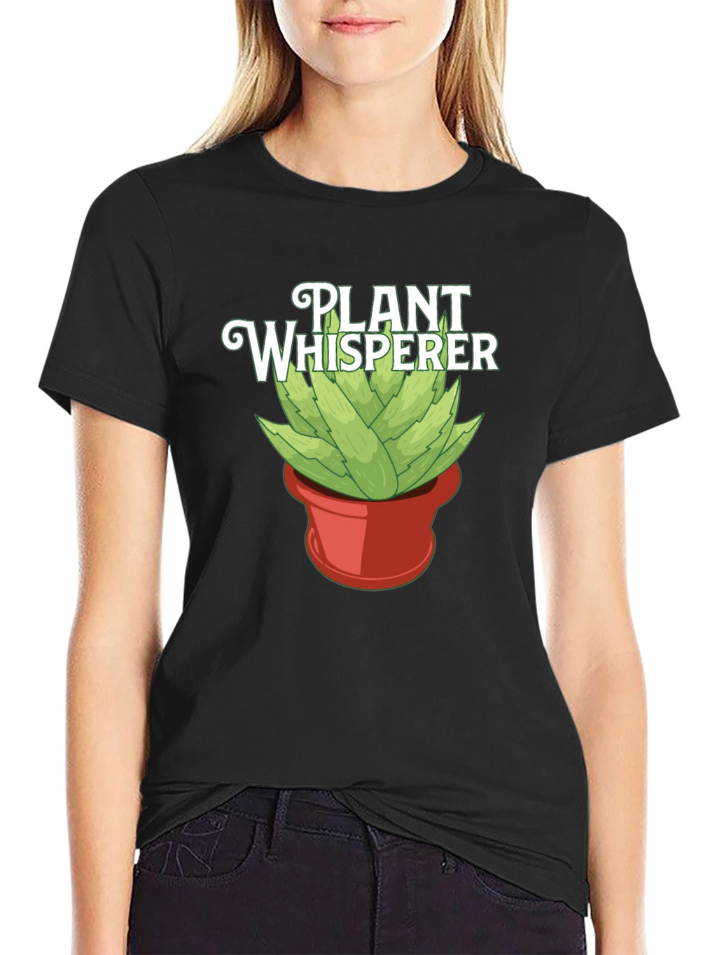 Plant Whisperer Graphic Tee - Black Cotton