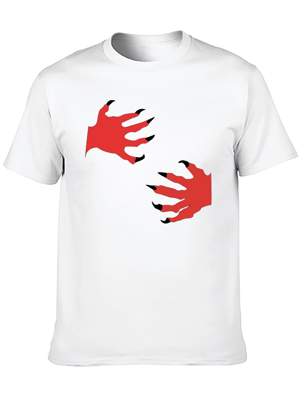 Mens Black T-Shirt with Monster Claw Graphic