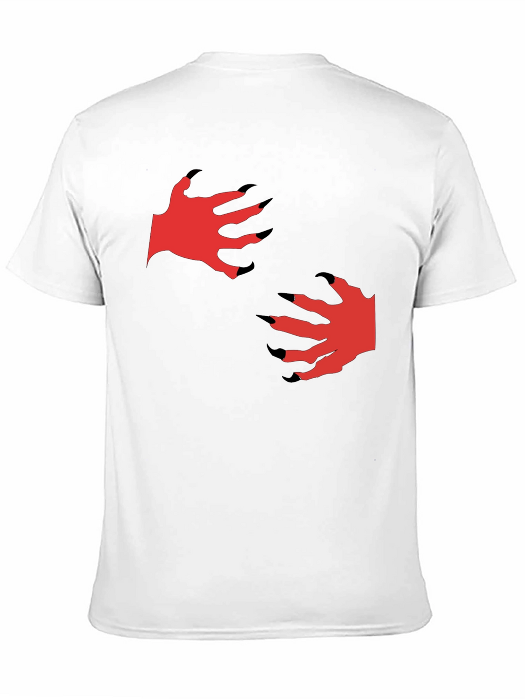 Mens Black T-Shirt with Monster Claw Graphic