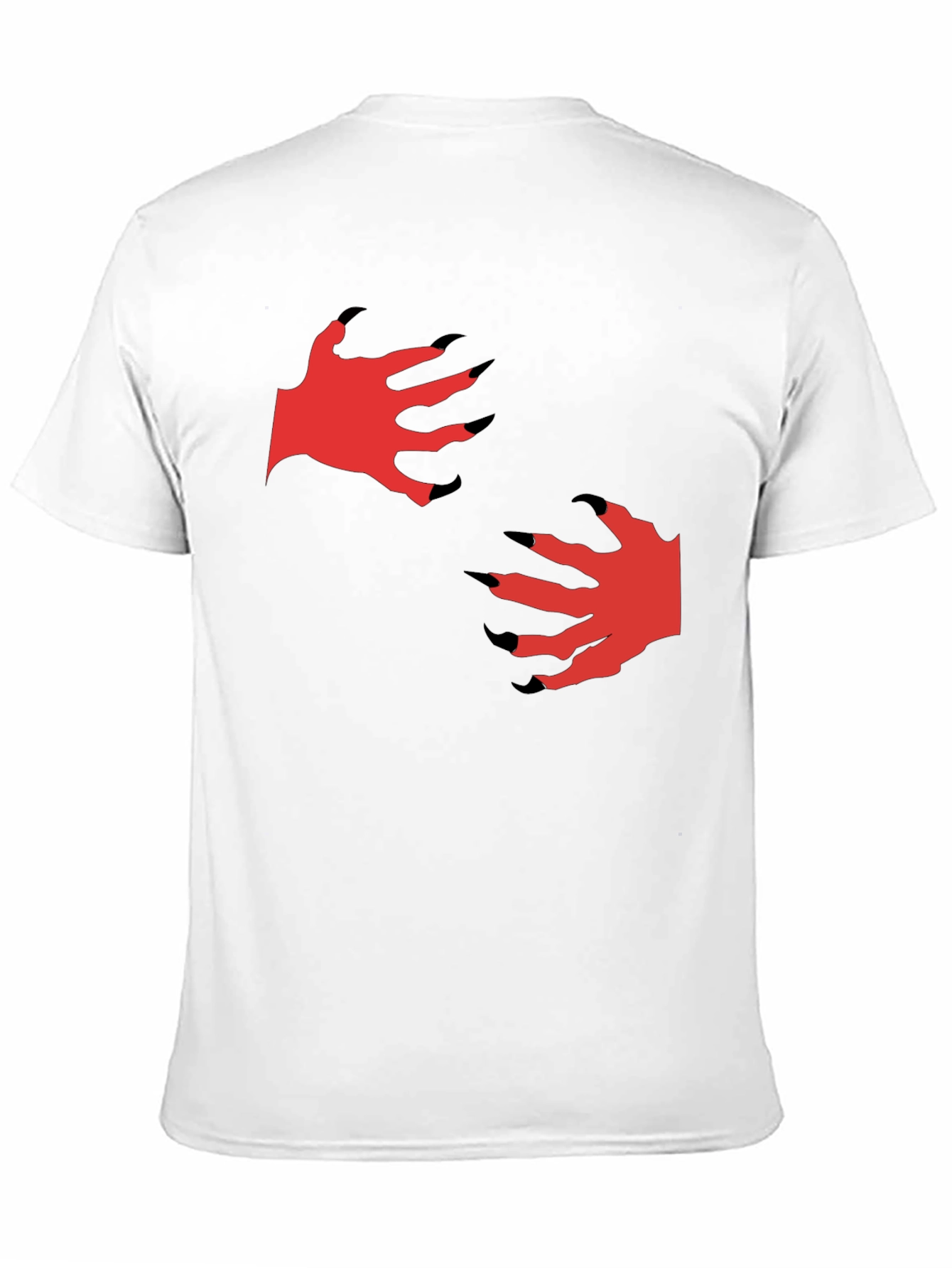 Mens Black T-Shirt with Monster Claw Graphic