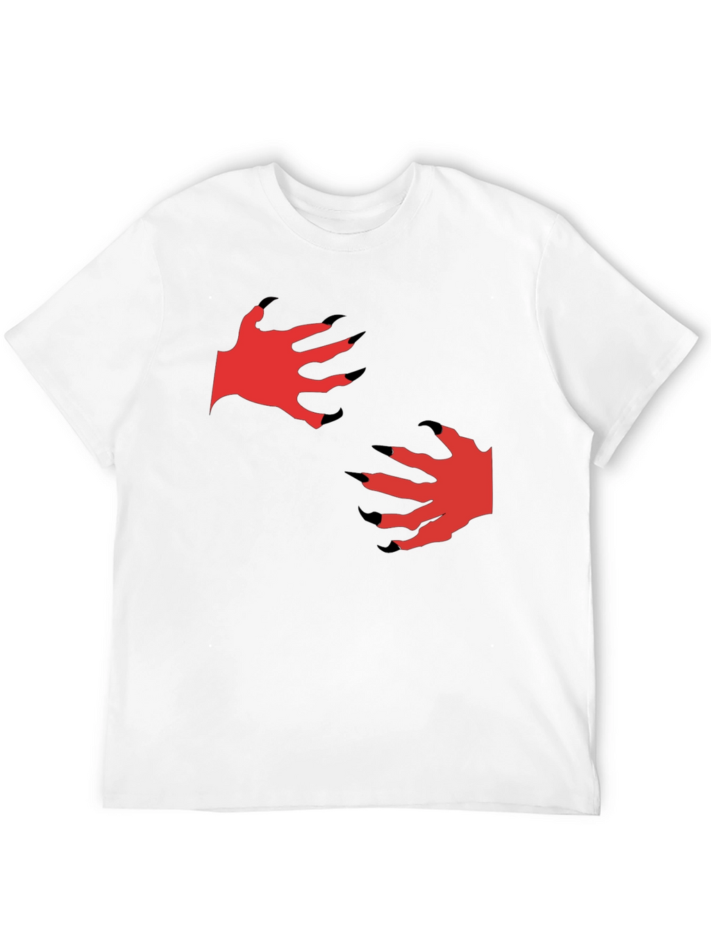 Mens Black T-Shirt with Monster Claw Graphic