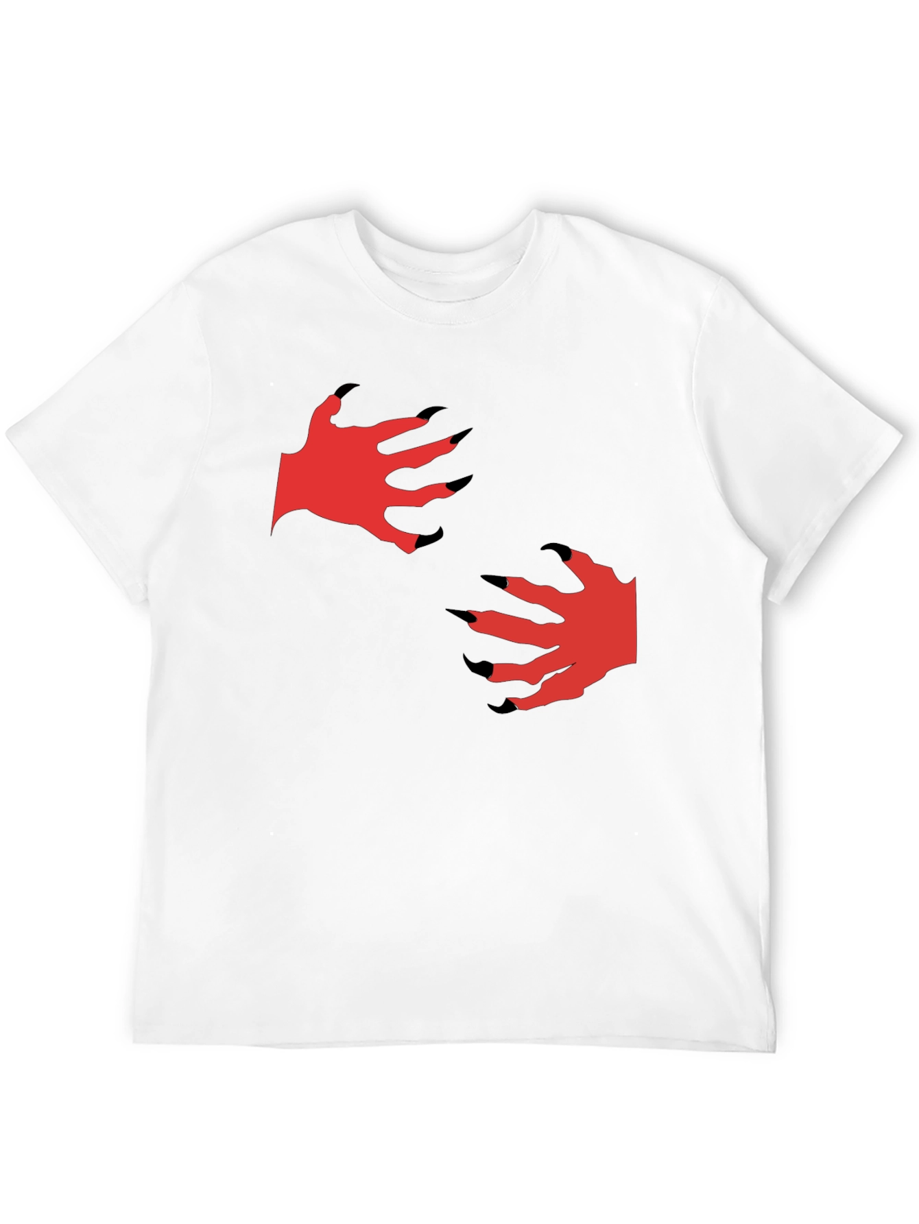 Mens Black T-Shirt with Monster Claw Graphic
