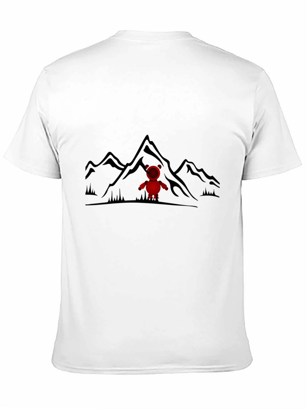 Mountain Bear Tee - Black Cotton Graphic T-Shirt