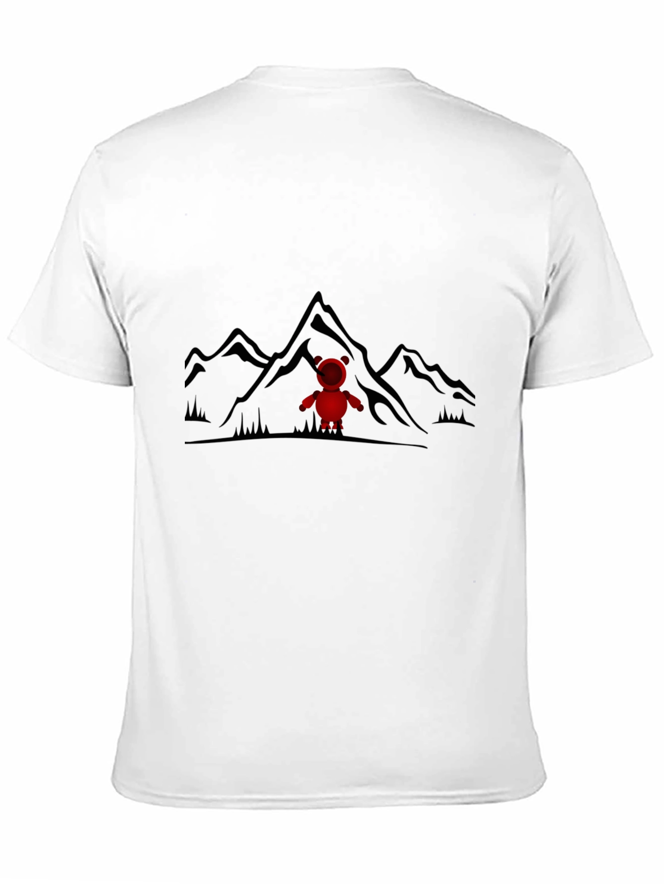 Mountain Bear Tee - Black Cotton Graphic T-Shirt