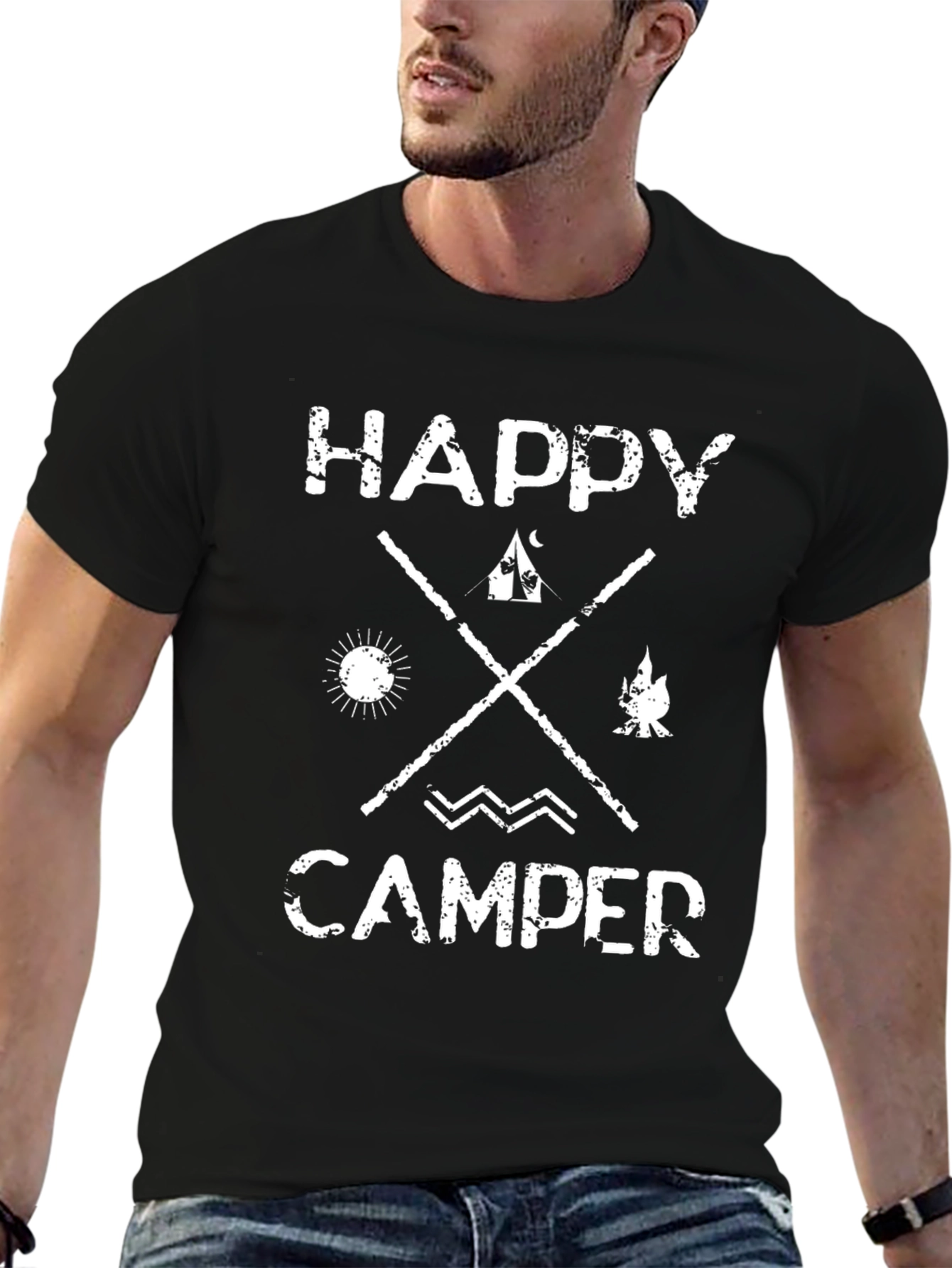 Happy Camper Graphic Tee - Adventure Awaits