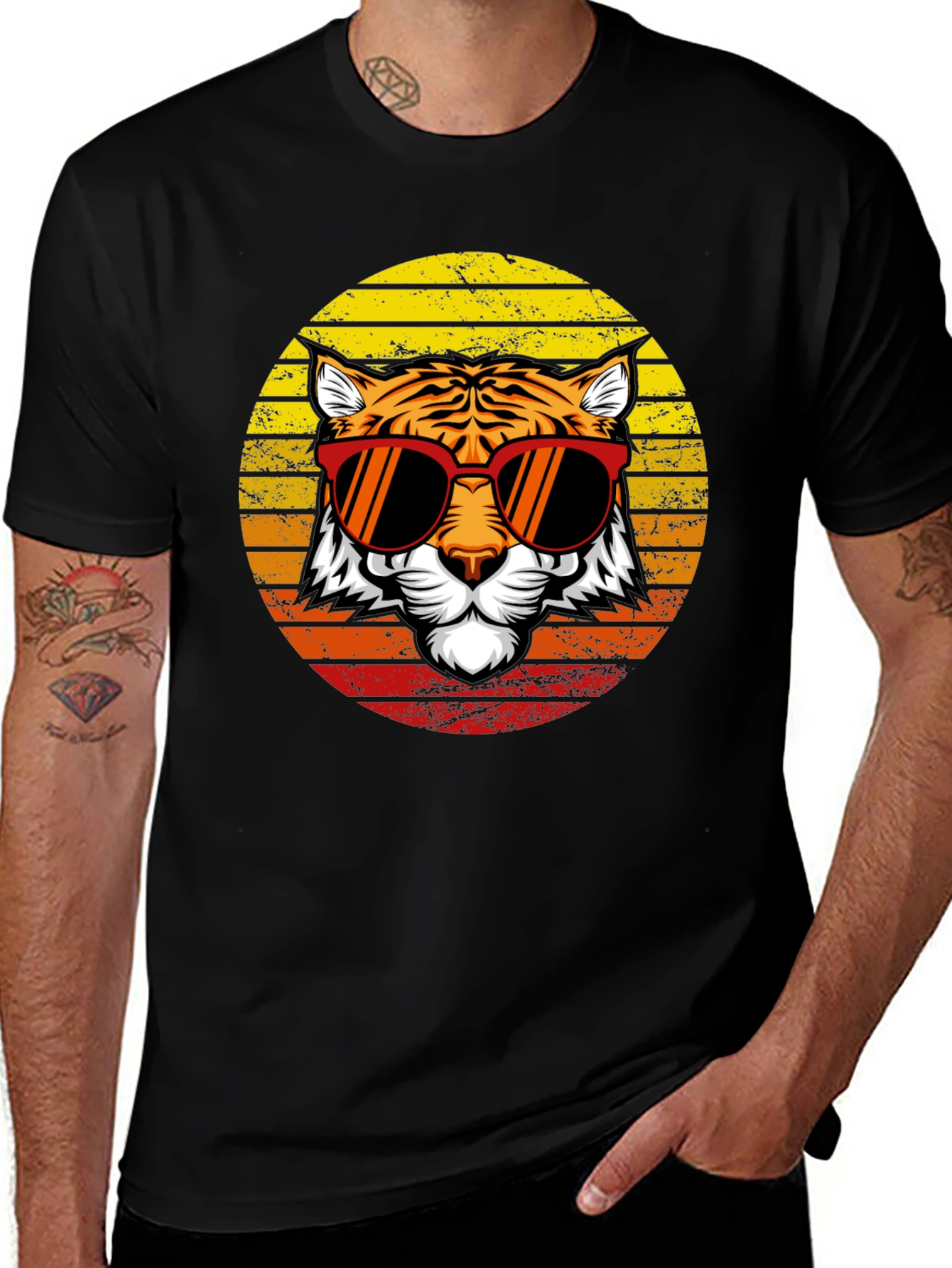 Cool Tiger Sunglasses Graphic T-Shirt