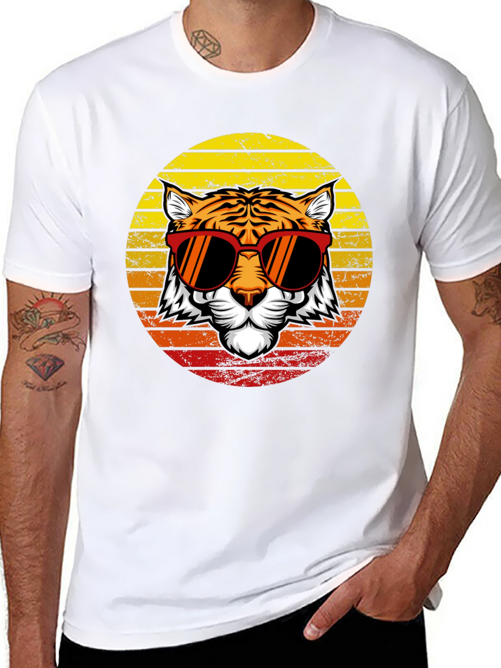 Cool Tiger Sunglasses Graphic T-Shirt
