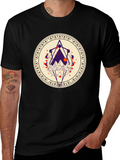 Geometric Mountainscape Graphic Tee - Black