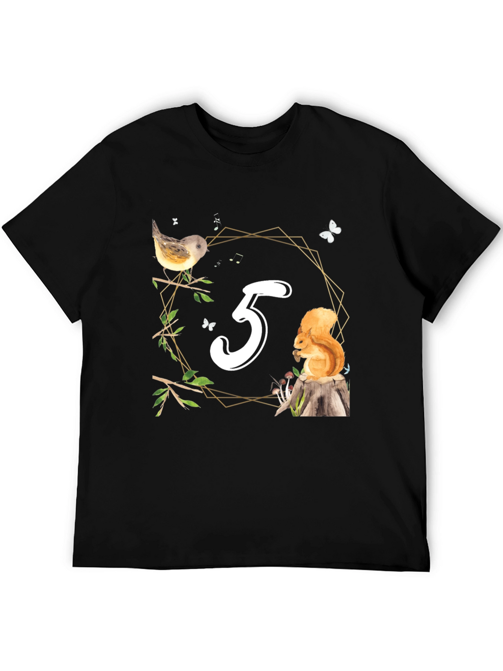 Cute Number 3 Birthday Forest Animal T-Shirt