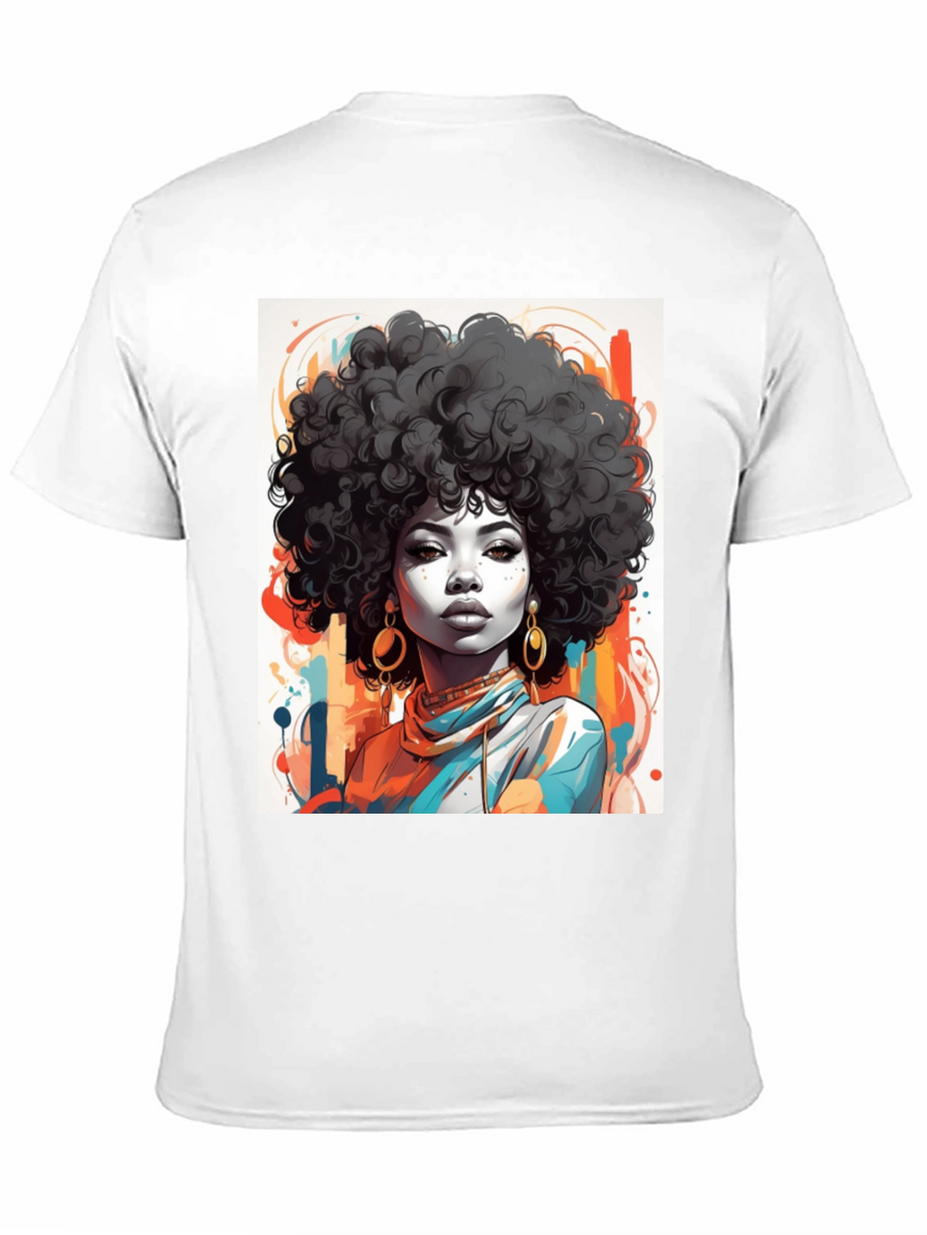 Afro Art Graphic Tee - Stylish Black T-Shirt