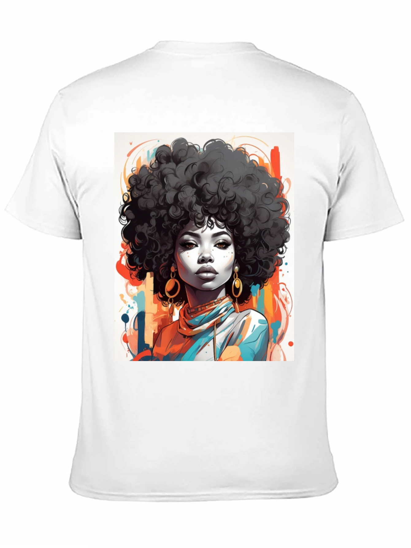 Afro Art Graphic Tee - Stylish Black T-Shirt