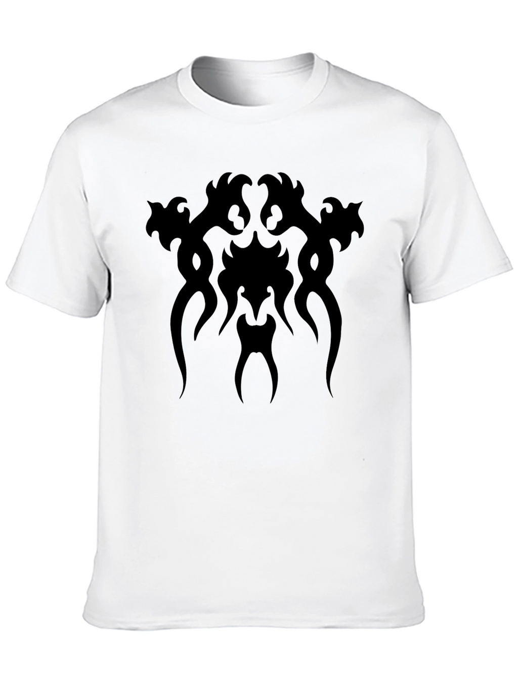Black Graphic Tee - Abstract Tribal Design
