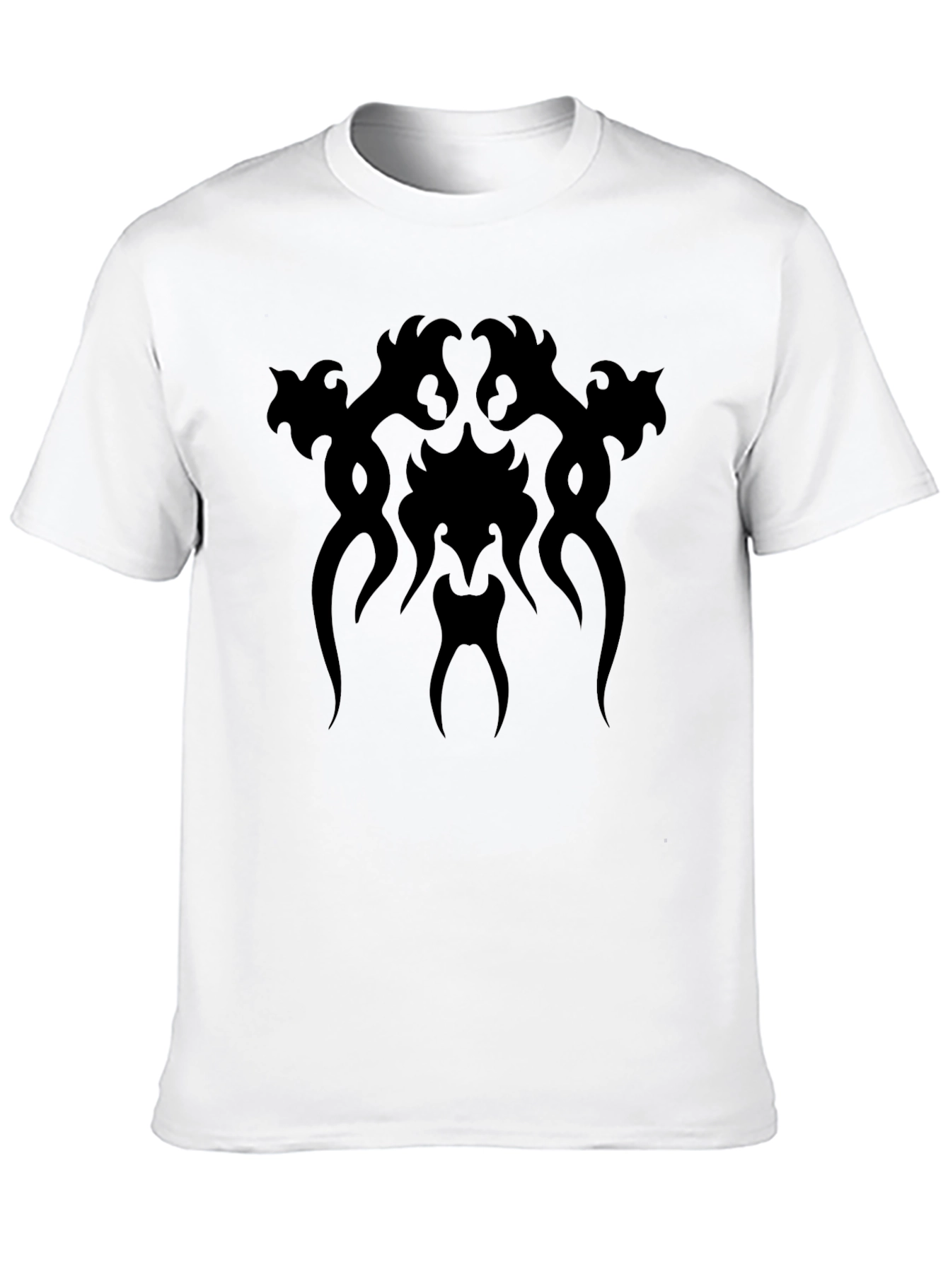 Black Graphic Tee - Abstract Tribal Design