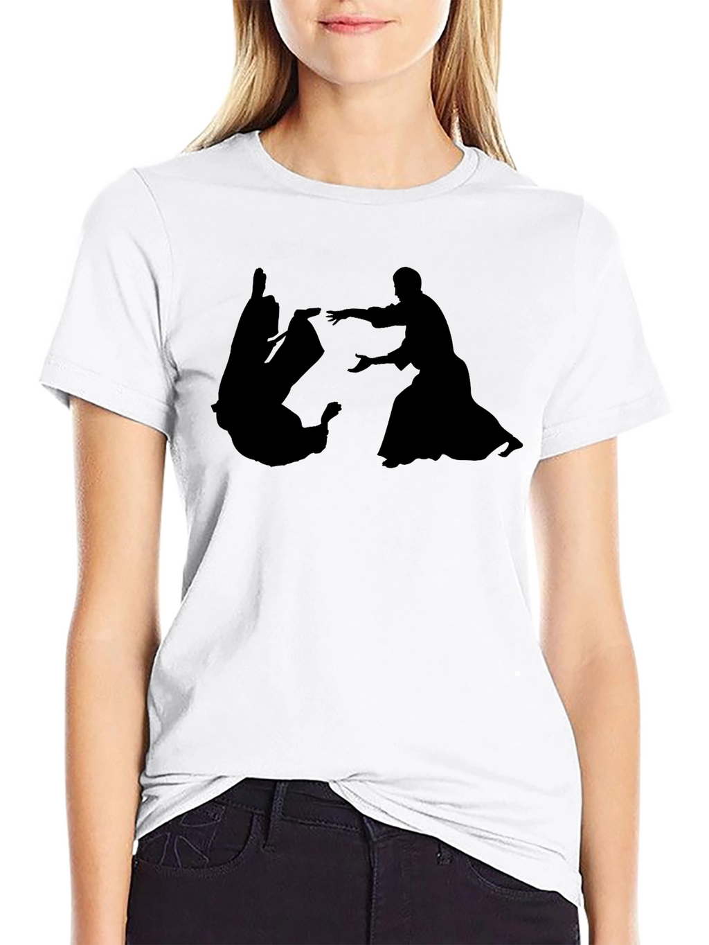 Aikido Silhouette Black T-Shirt