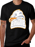 Eagle Graphic Print Mens Black T-Shirt