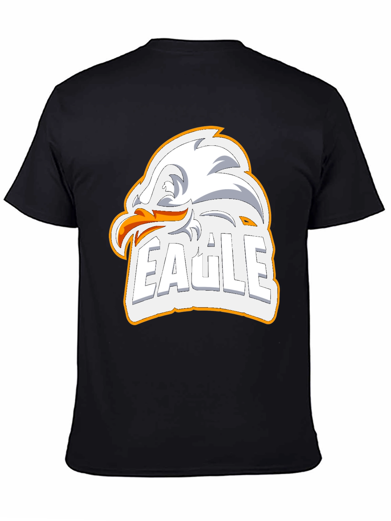 Eagle Graphic Print Mens Black T-Shirt