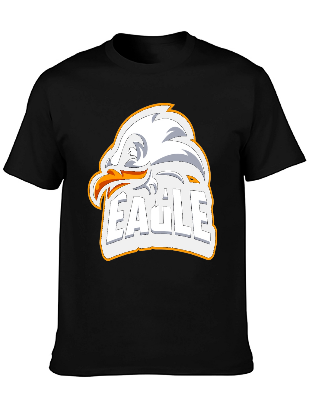 Eagle Graphic Print Mens Black T-Shirt