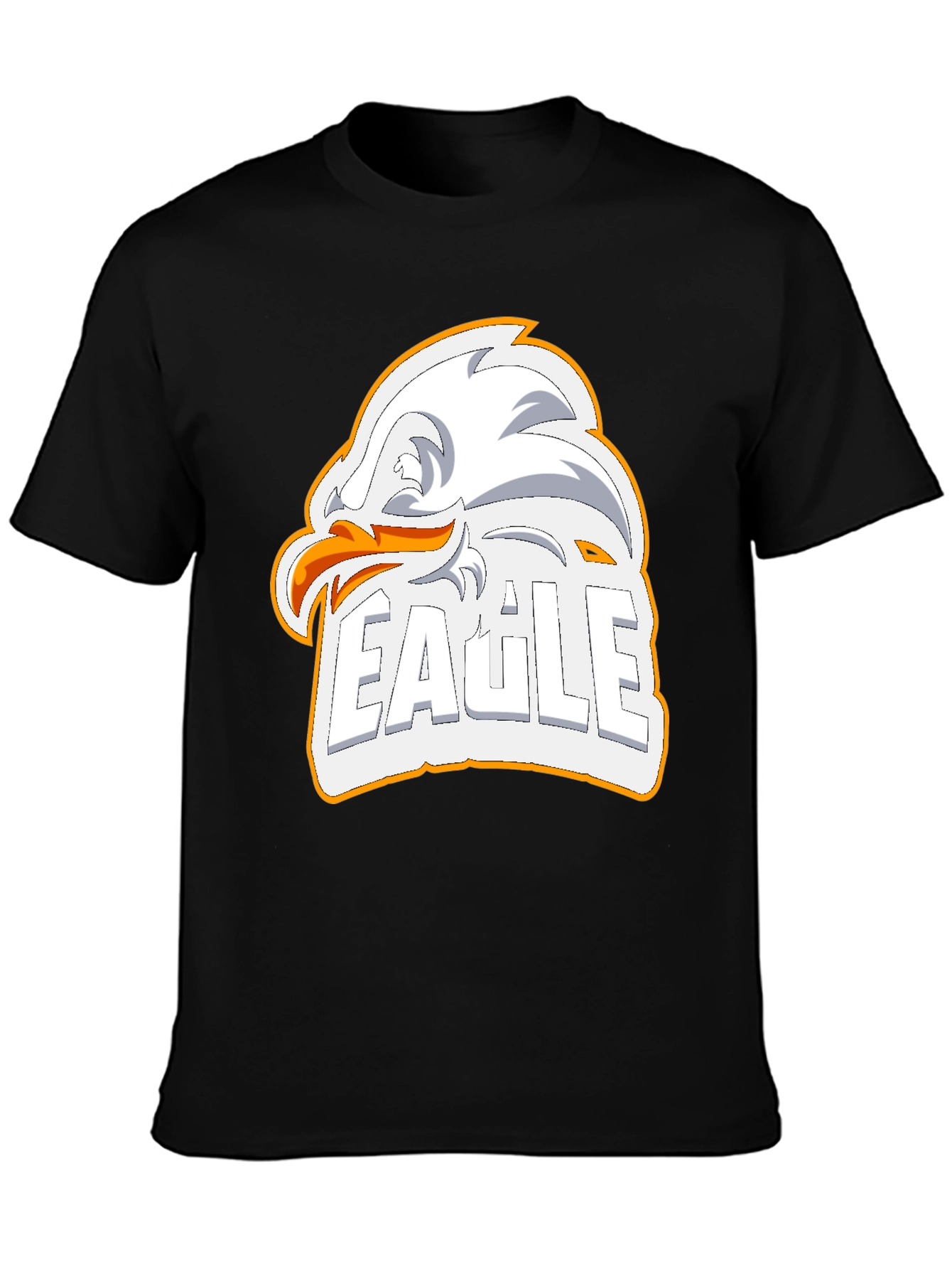 Eagle Graphic Print Mens Black T-Shirt