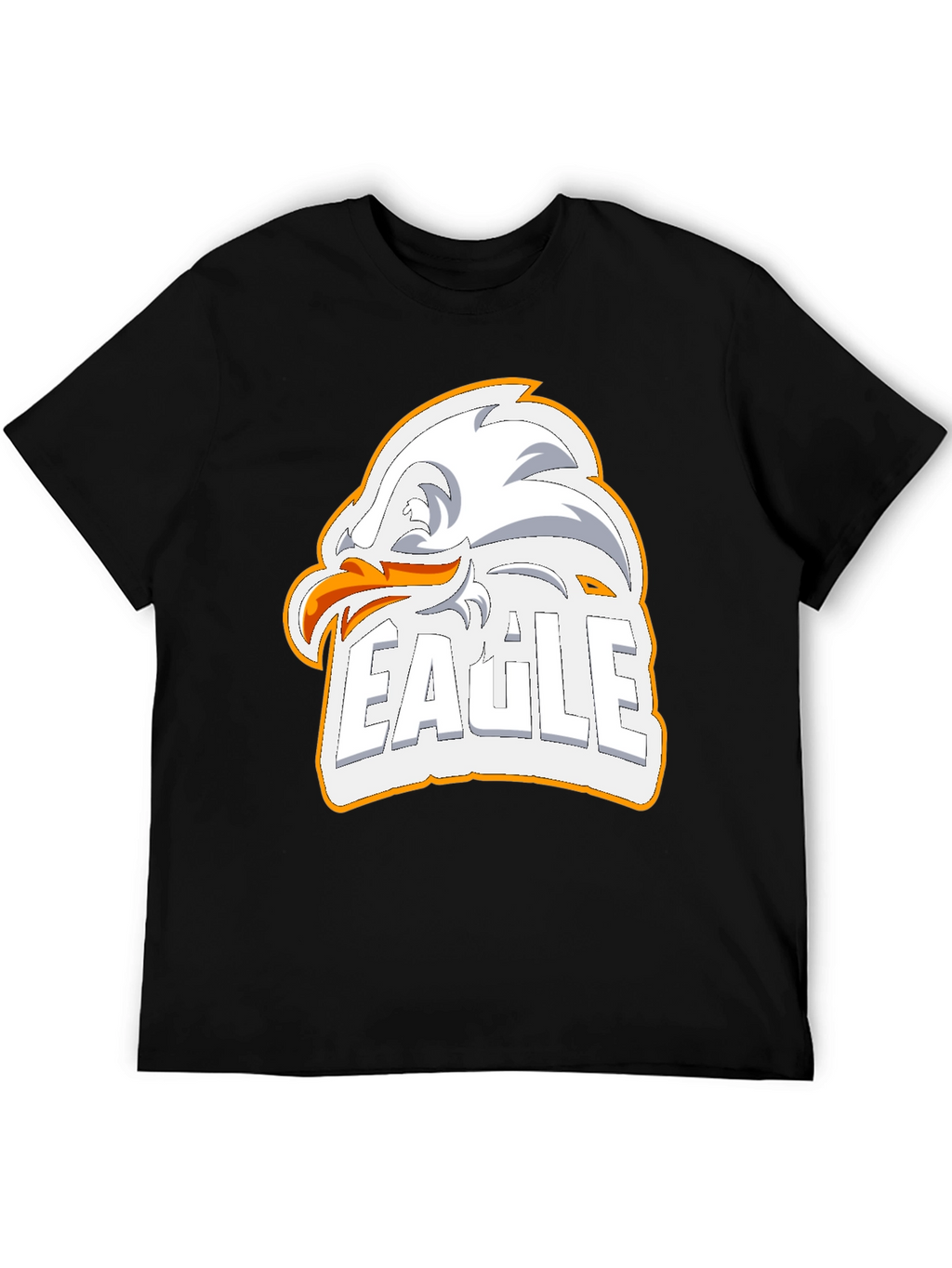 Eagle Graphic Print Mens Black T-Shirt