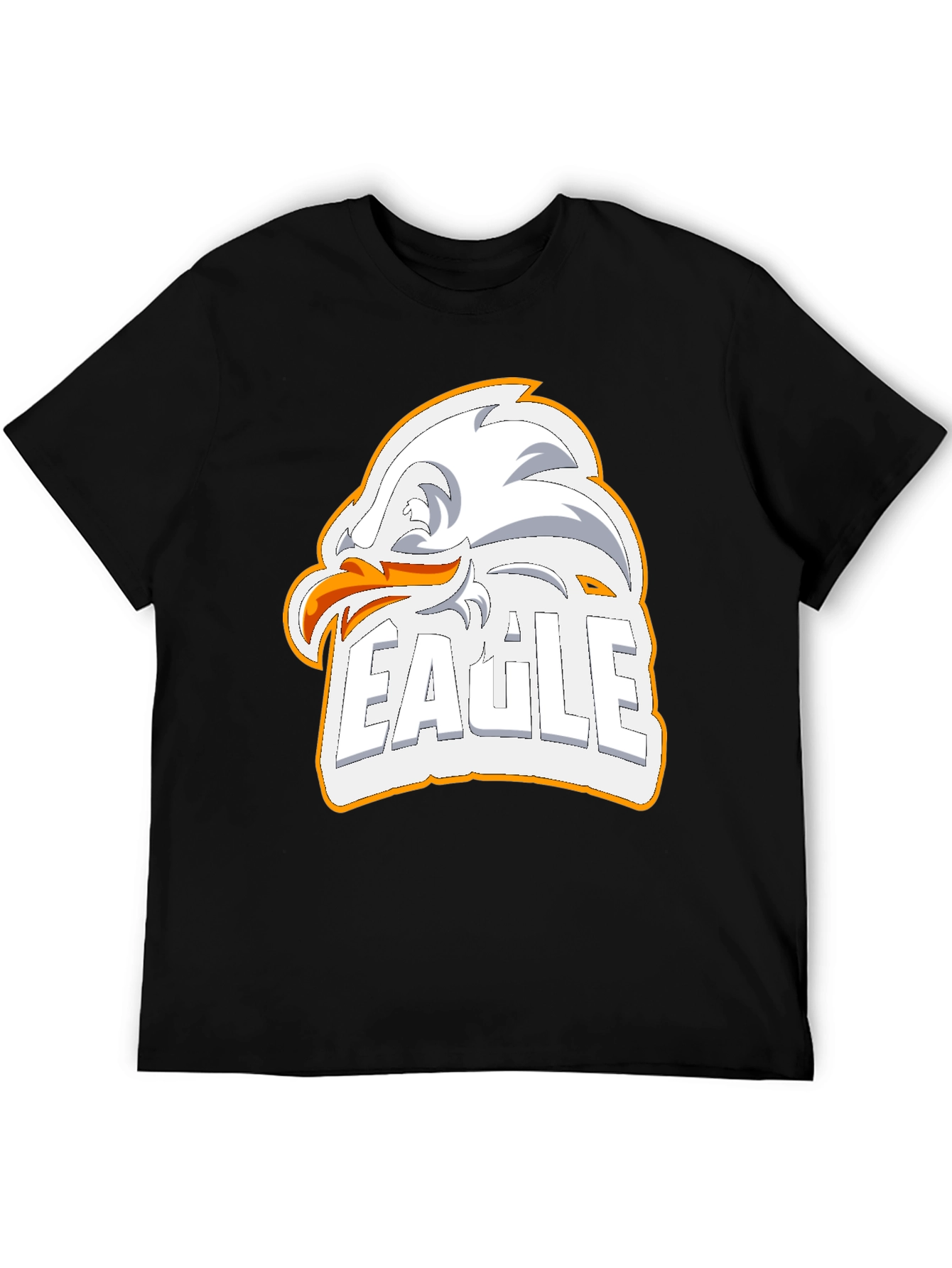 Eagle Graphic Print Mens Black T-Shirt