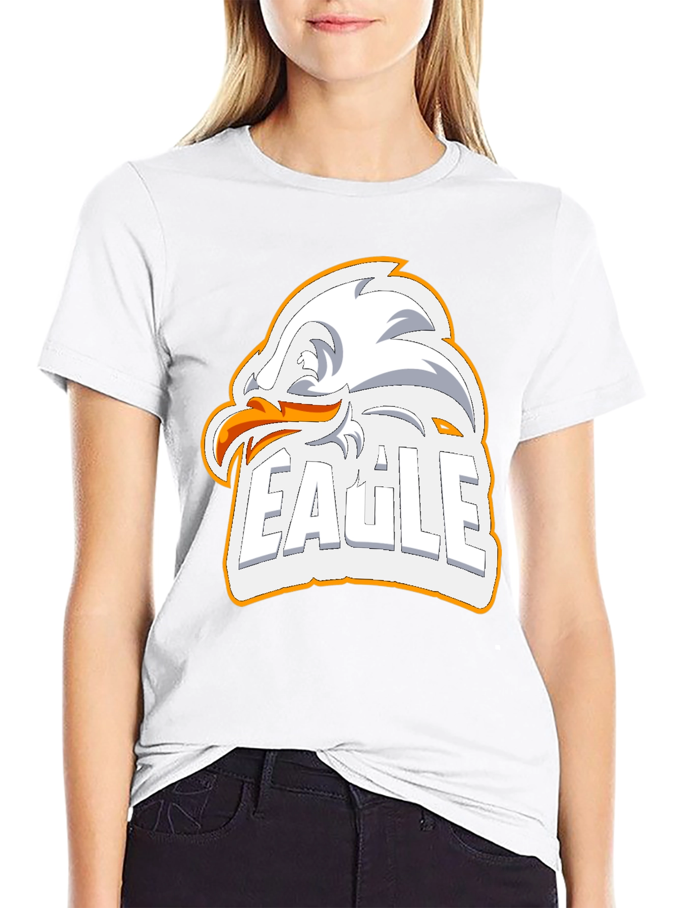 Eagle Graphic Print Mens Black T-Shirt