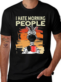 I Hate Morning People Zebra Graphic Tee