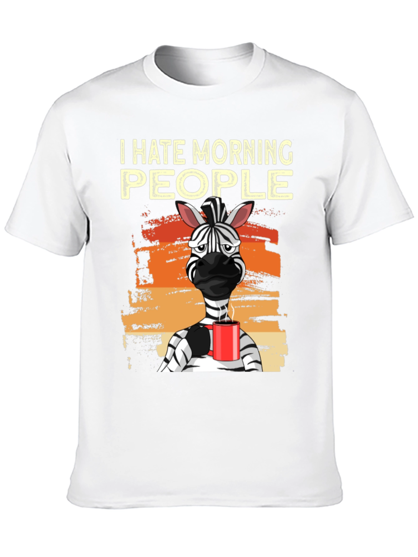 I Hate Morning People Zebra Graphic Tee