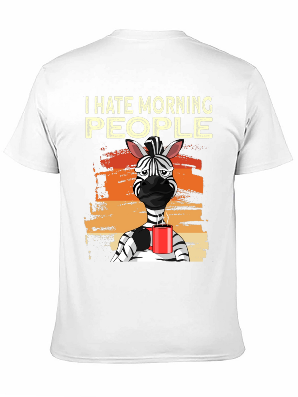 I Hate Morning People Zebra Graphic Tee
