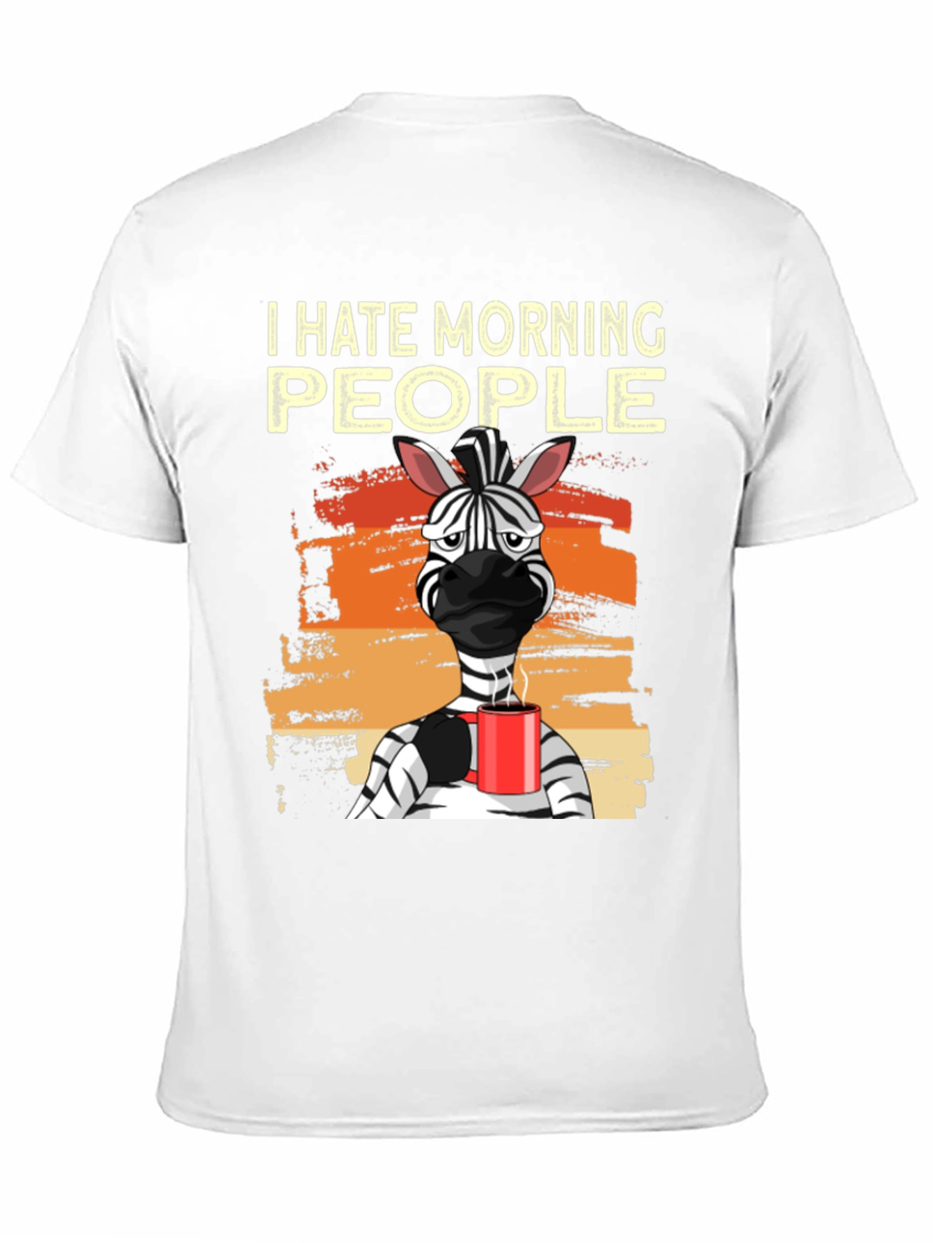 I Hate Morning People Zebra Graphic Tee