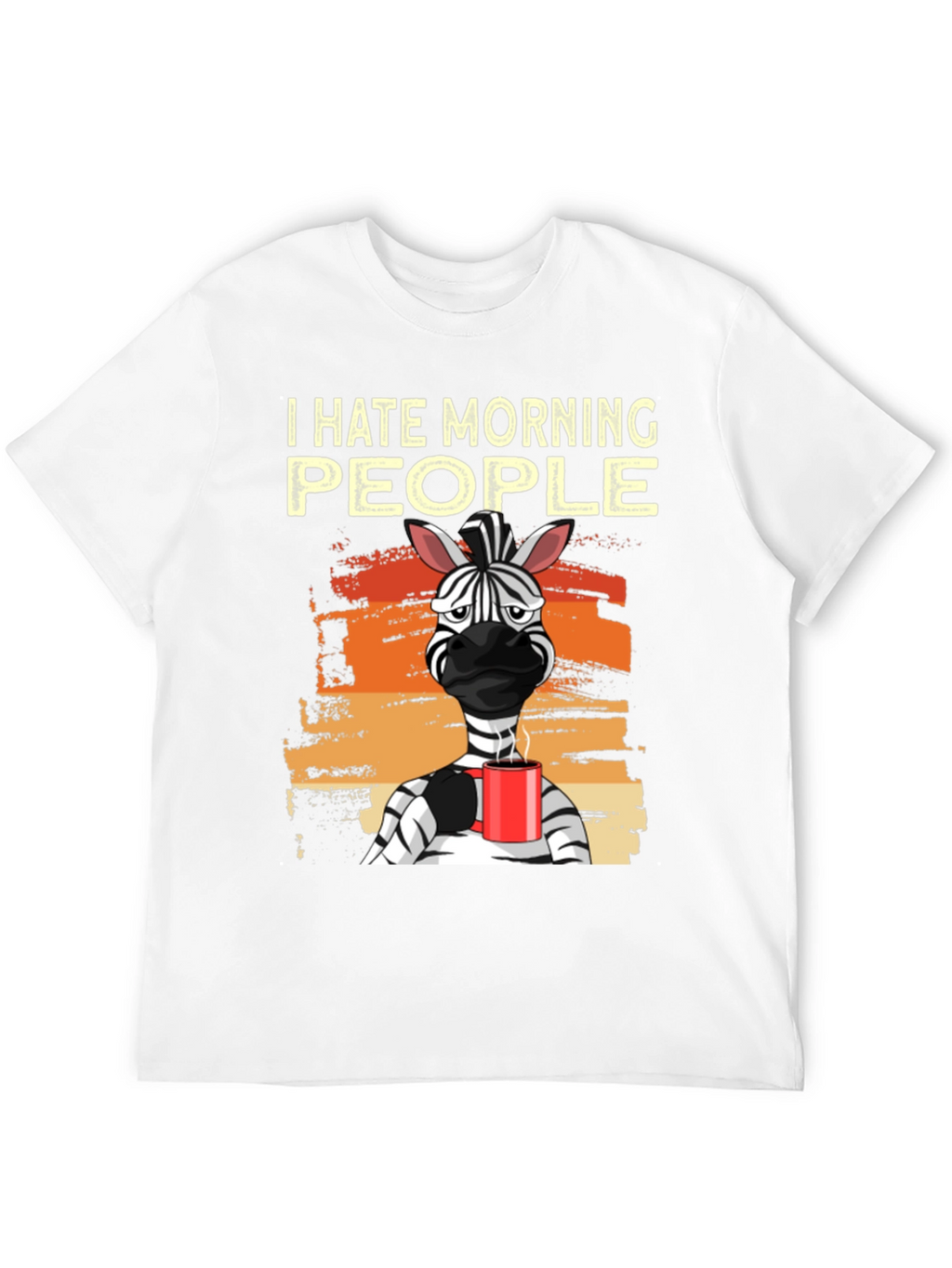 I Hate Morning People Zebra Graphic Tee