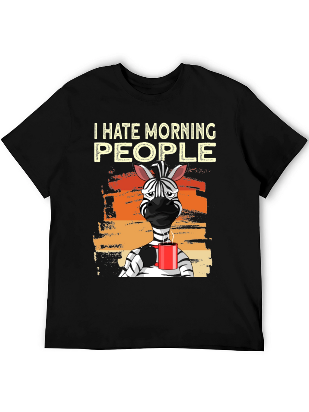 I Hate Morning People Zebra Graphic Tee