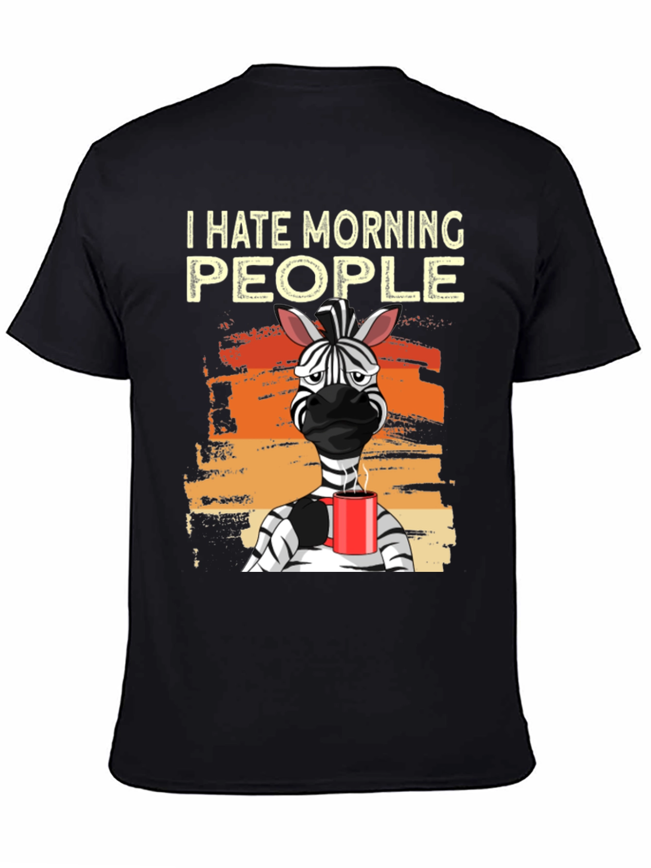I Hate Morning People Zebra Graphic Tee