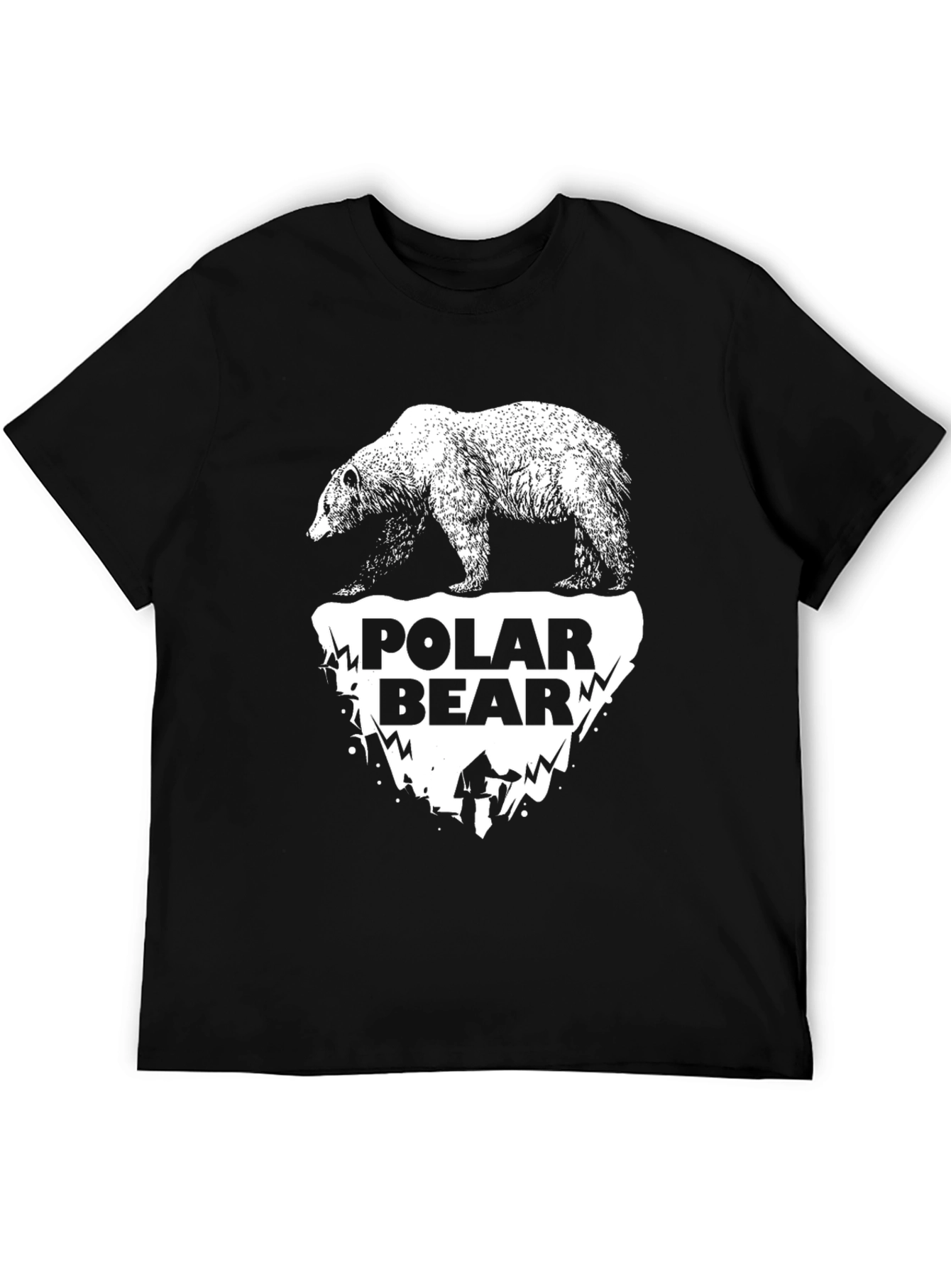 Polar Bear Graphic Tee - Black T-Shirt