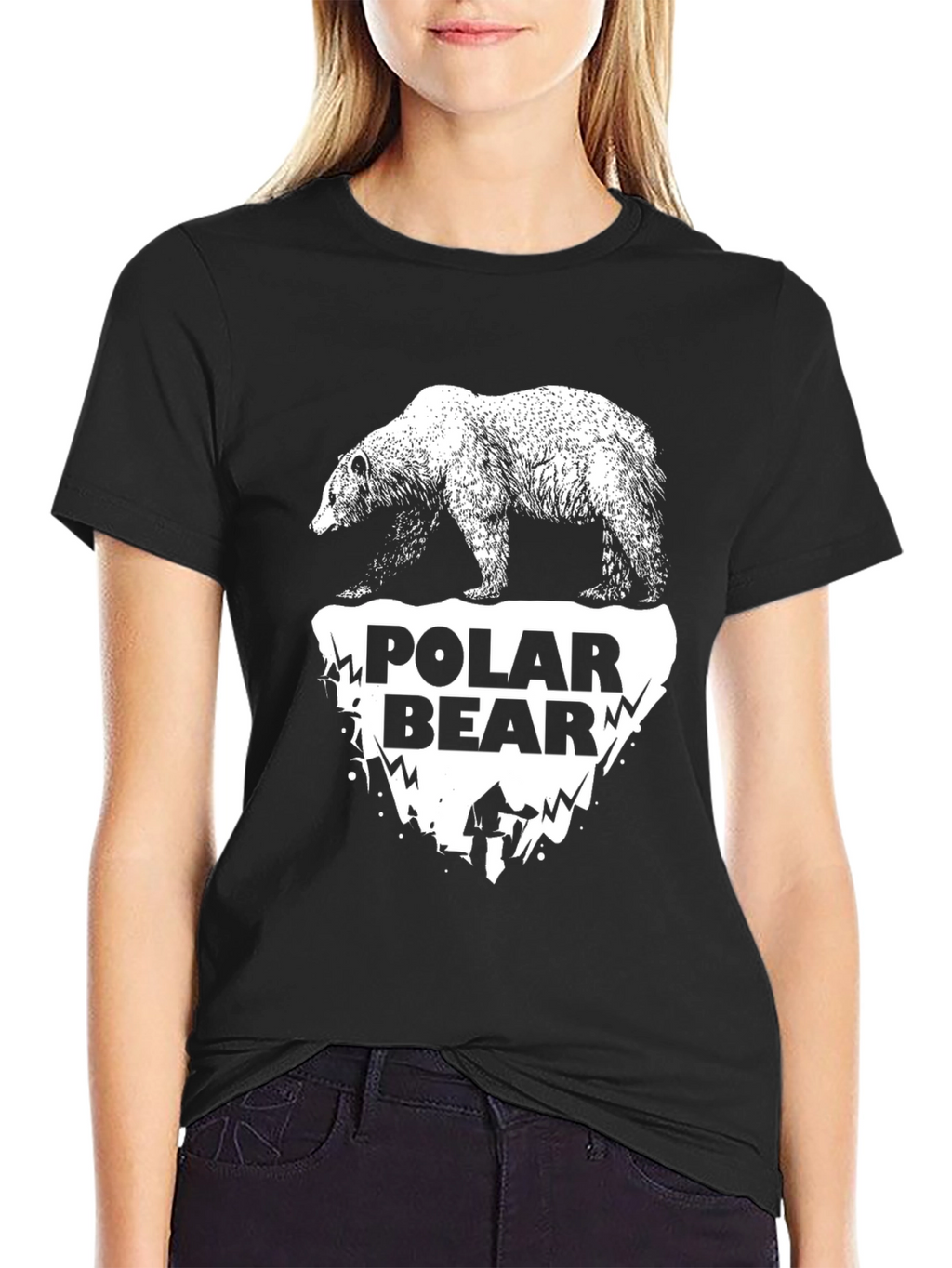 Polar Bear Graphic Tee - Black T-Shirt