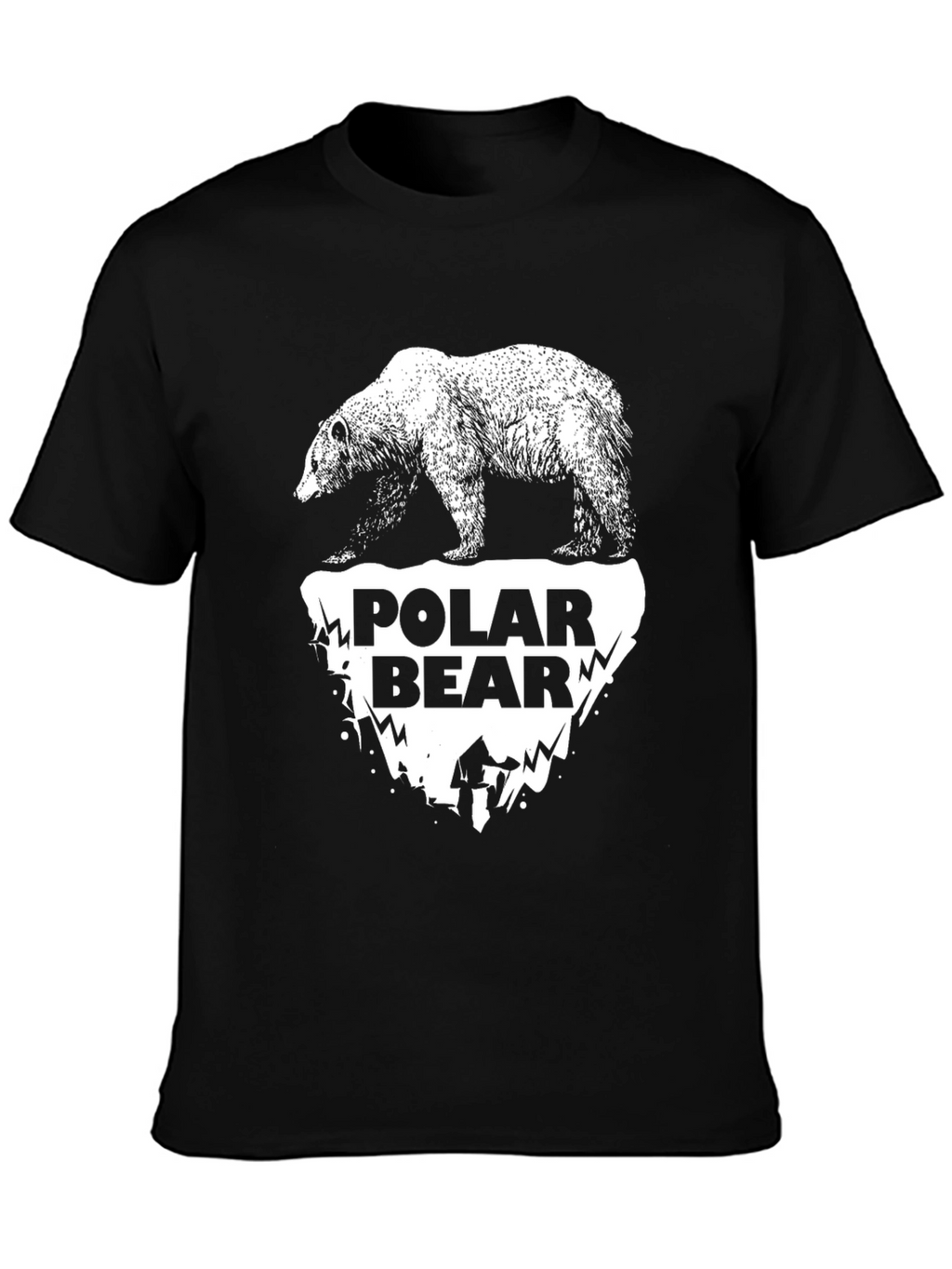 Polar Bear Graphic Tee - Black T-Shirt