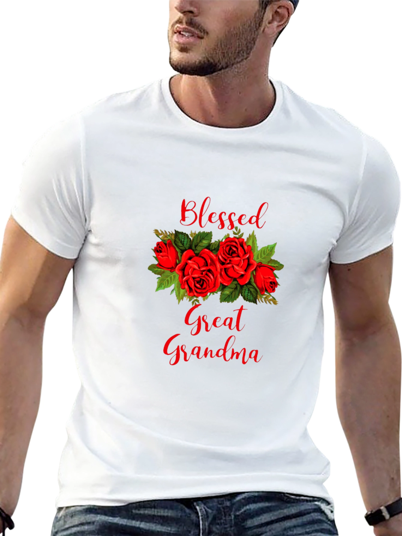 Blessed Great Grandma Rose Graphic Tee