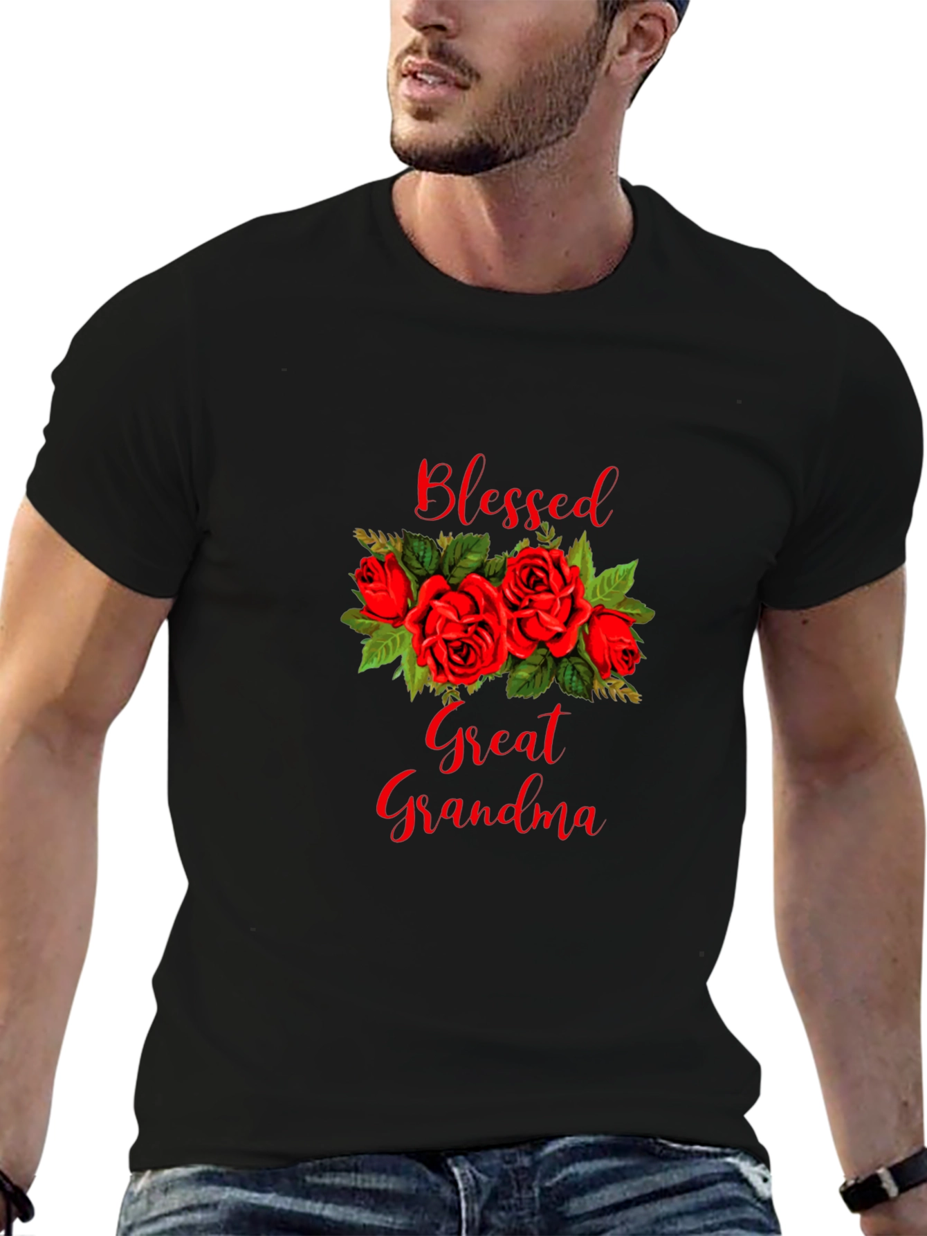Blessed Great Grandma Rose Graphic Tee