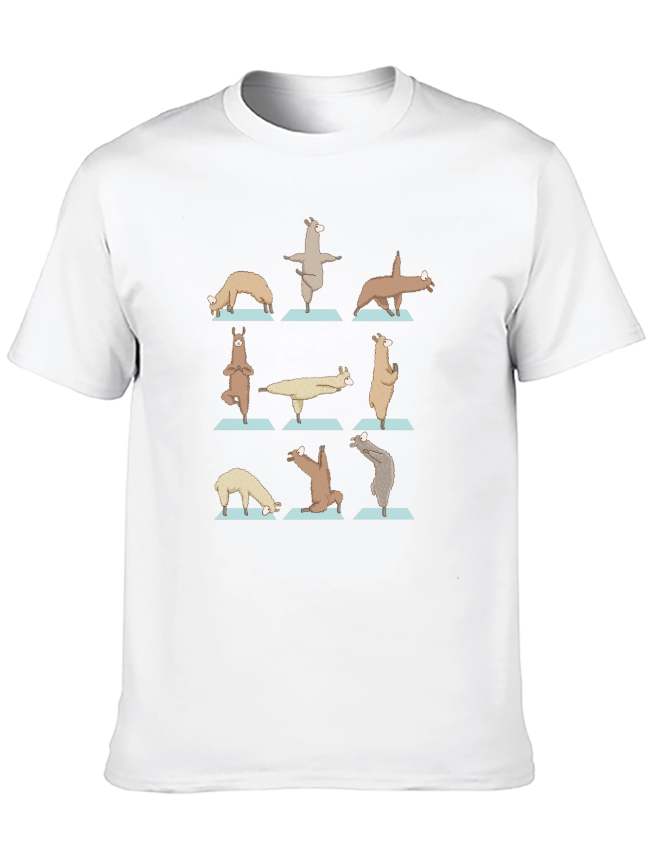 Yoga Llama Graphic Tee - Cotton Blend Shirt