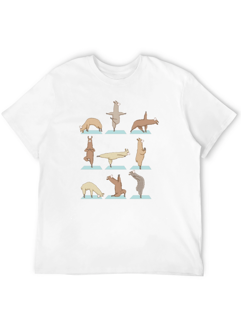 Yoga Llama Graphic Tee - Cotton Blend Shirt