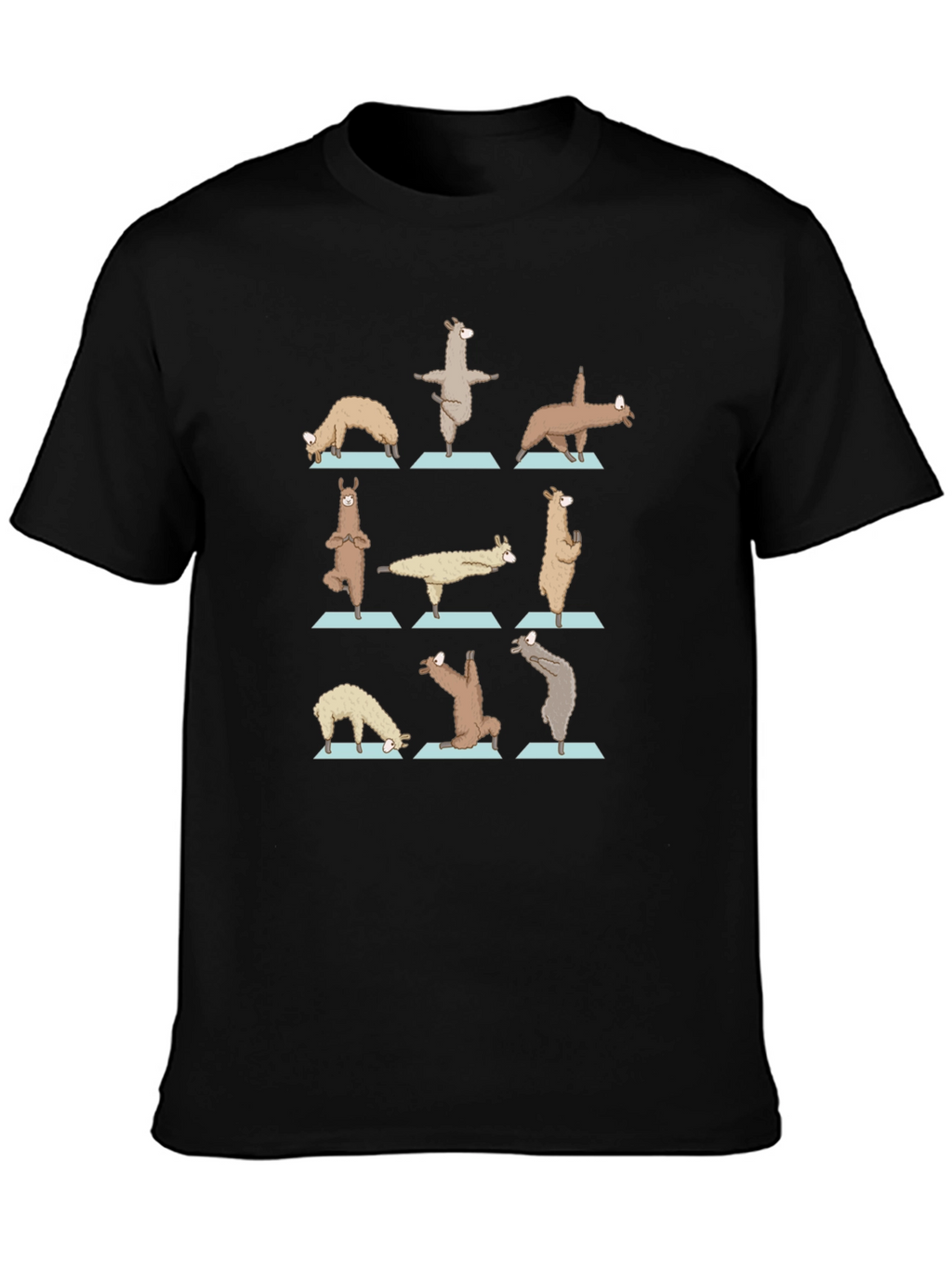 Yoga Llama Graphic Tee - Cotton Blend Shirt