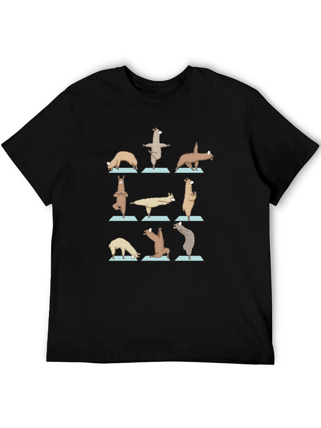 Yoga Llama Graphic Tee - Cotton Blend Shirt