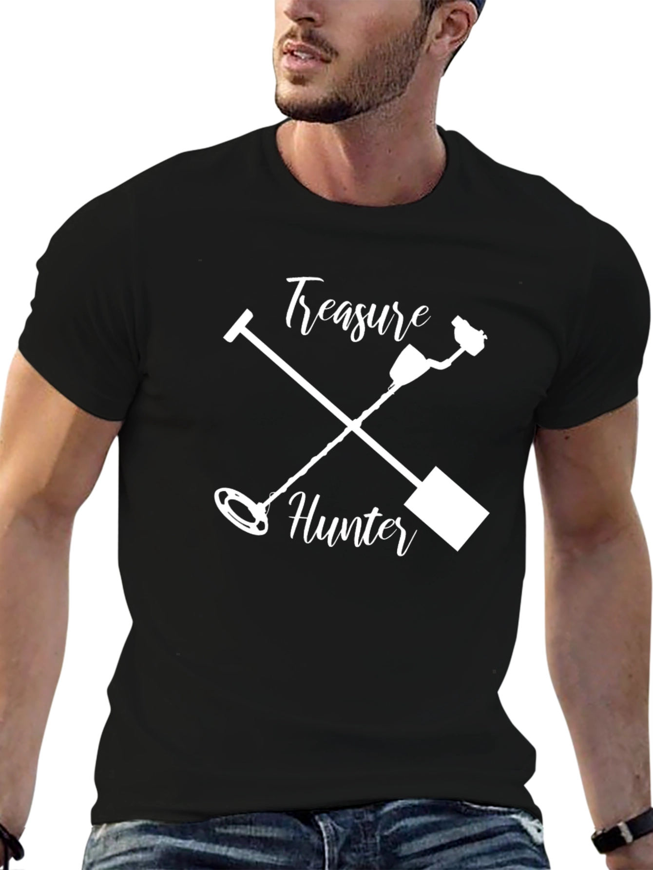 Treasure Hunter Graphic Tee - Metal Detecting Hobby T-Shirt