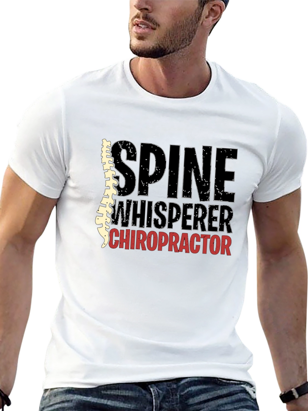 Spine Whisperer Chiropractor T-Shirt - Black